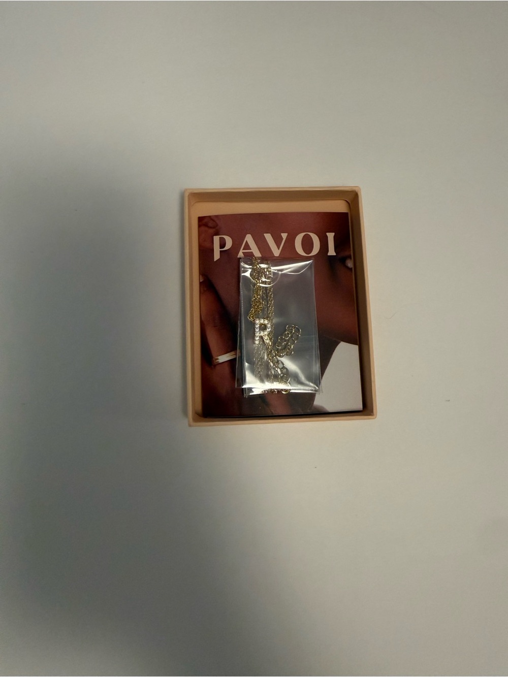 PAVOI Gold Initial Pendant Necklace